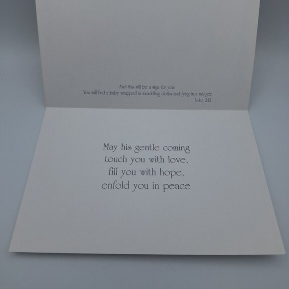 Vintage Religious Christmas Cards Set Of 3 Illustrated Nativity Scenes Blank 90s - Picture 3 of 8